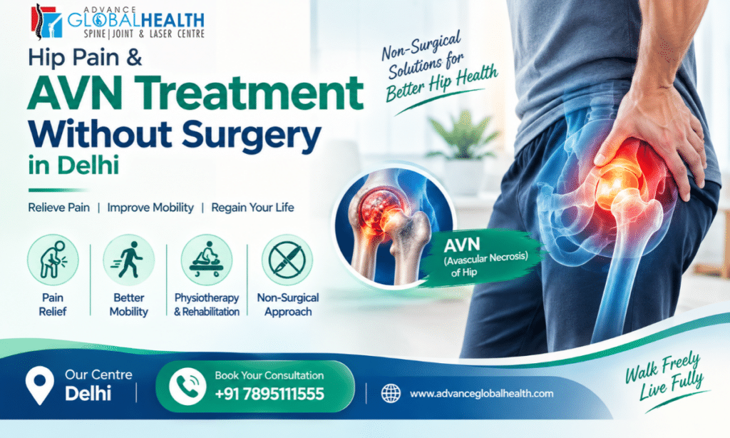Hip Pain & AVN Treatment Without Surgery in Delhi